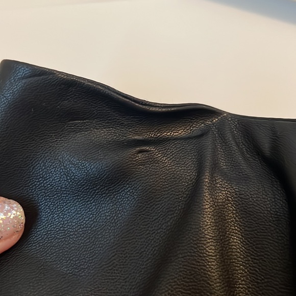 Reitmans black leather look skirt NWT - Picture 3 of 7